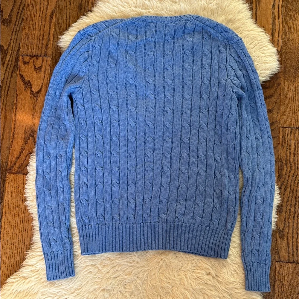 Polo by Ralph Lauren Cable-Knit Cotton V-Neck Sweater - Picture 4 of 9